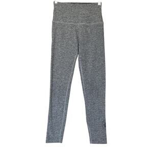Beyond Yoga Leggings Women’s Size Small Heather Gray Lotus Faux Leather Graphic